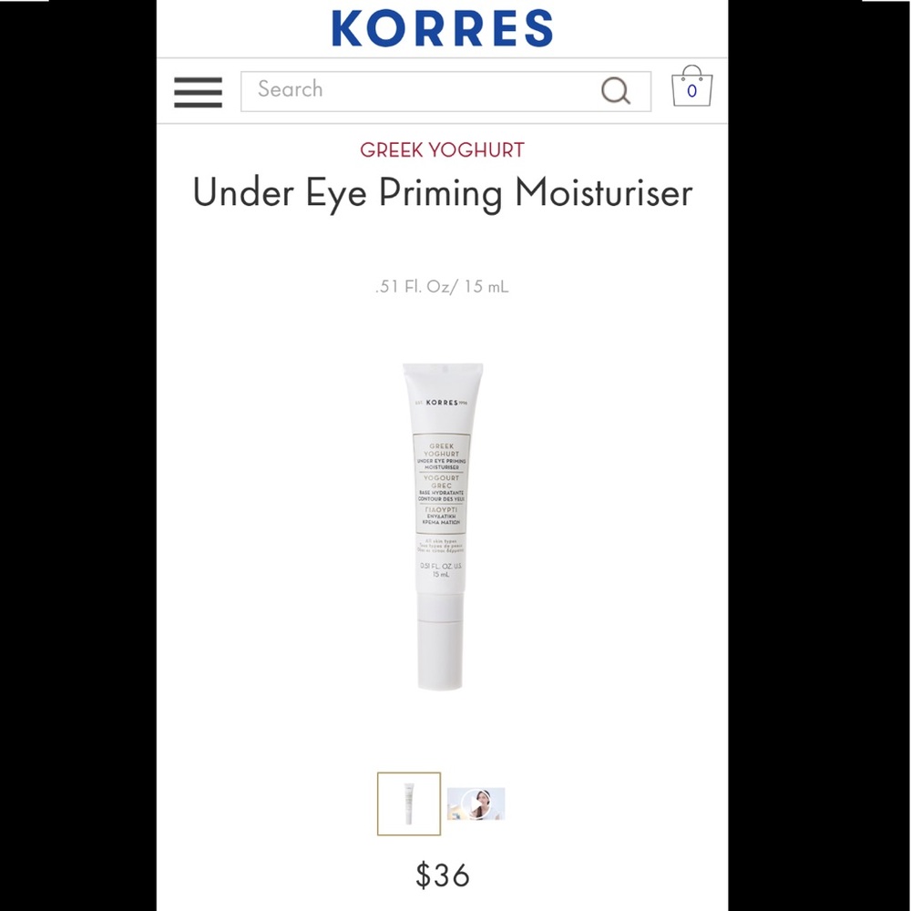 Korres Greek Yoghurt Under Eye Priming Moisturizer